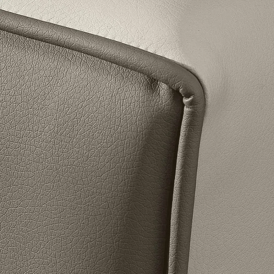 Podwójne łóżko z imitacji skóry ze schowkiem 160x190 / 200 cm Gin Viadurini