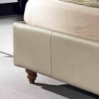 Podwójne łóżko z imitacji skóry ze schowkiem 160x190 / 200 cm Gin Viadurini