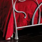 Podwójne łóżko w rzemiośle z żelaza stożkowe nogi Zoe Viadurini