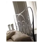 Żelazne łóżko podwójne z opcjonalnym podnóżkiem Made in Italy - Lampo Viadurini