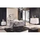 prasować podwójne łóżko z zagłówkiem w Allison kute ostrza Viadurini