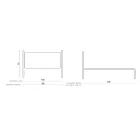 Podwójne łóżko z żelaza i prawdziwej skóry, 2 szafki nocne i materac - powody Viadurini