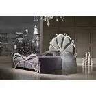 Podwójne łóżko tapicerowane kryształów żelaza Kimberly Viadurini