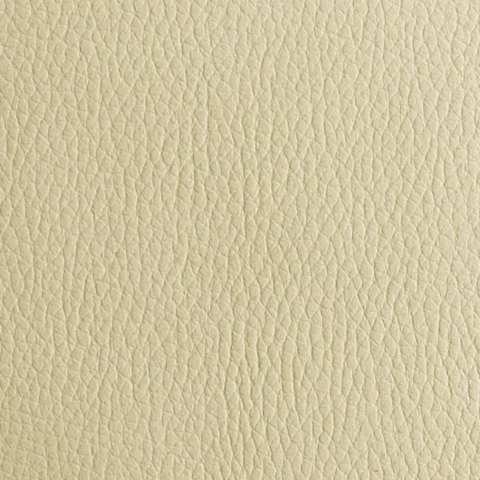 Podwójne łóżko ze sztucznej skóry z drewnianymi nóżkami Made in Italy - Perzio Viadurini