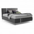 Podwójne łóżko materiałowe z pojemnikiem Made in Italy - Paolo