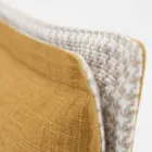 Podwójne łóżko z tkaniny z metalowymi nóżkami Made in Italy - Glorio Viadurini