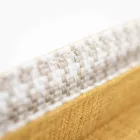 Podwójne łóżko z tkaniny z metalowymi nóżkami Made in Italy - Glorio Viadurini