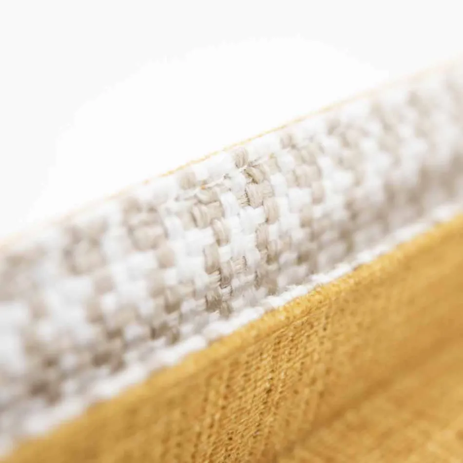 Podwójne łóżko z tkaniny z metalowymi nóżkami Made in Italy - Glorio Viadurini