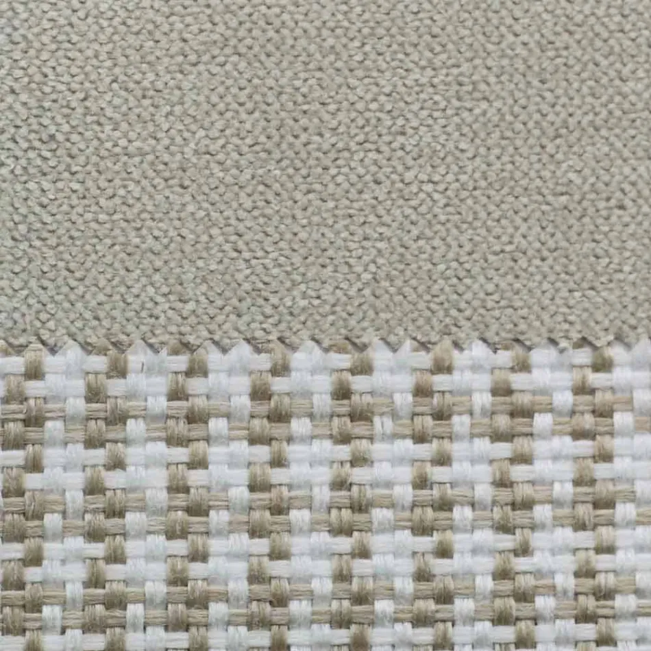 Podwójne łóżko z tkaniny z metalowymi nóżkami Made in Italy - Glorio Viadurini