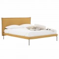 Podwójne łóżko z tkaniny z metalowymi nóżkami Made in Italy - Glorio
