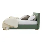 Podwójne łóżko z tkaniny lub ekoskóry ze schowkiem Made in Italy – Etoile Viadurini