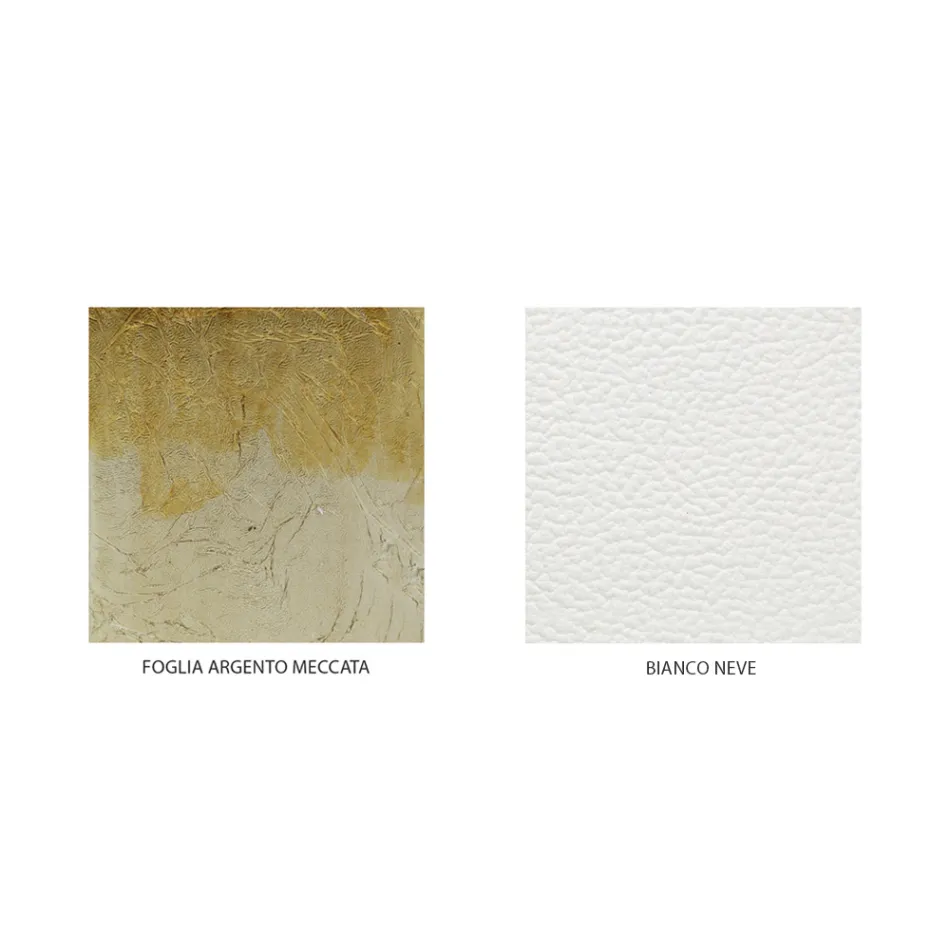 Podwójne łóżko z prawdziwej skóry w komplecie z materacem i 2 stolikami nocnymi - king-size Viadurini