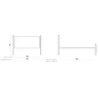 Podwójne łóżko z prawdziwej skóry w komplecie z materacem i 2 stolikami nocnymi - king-size Viadurini