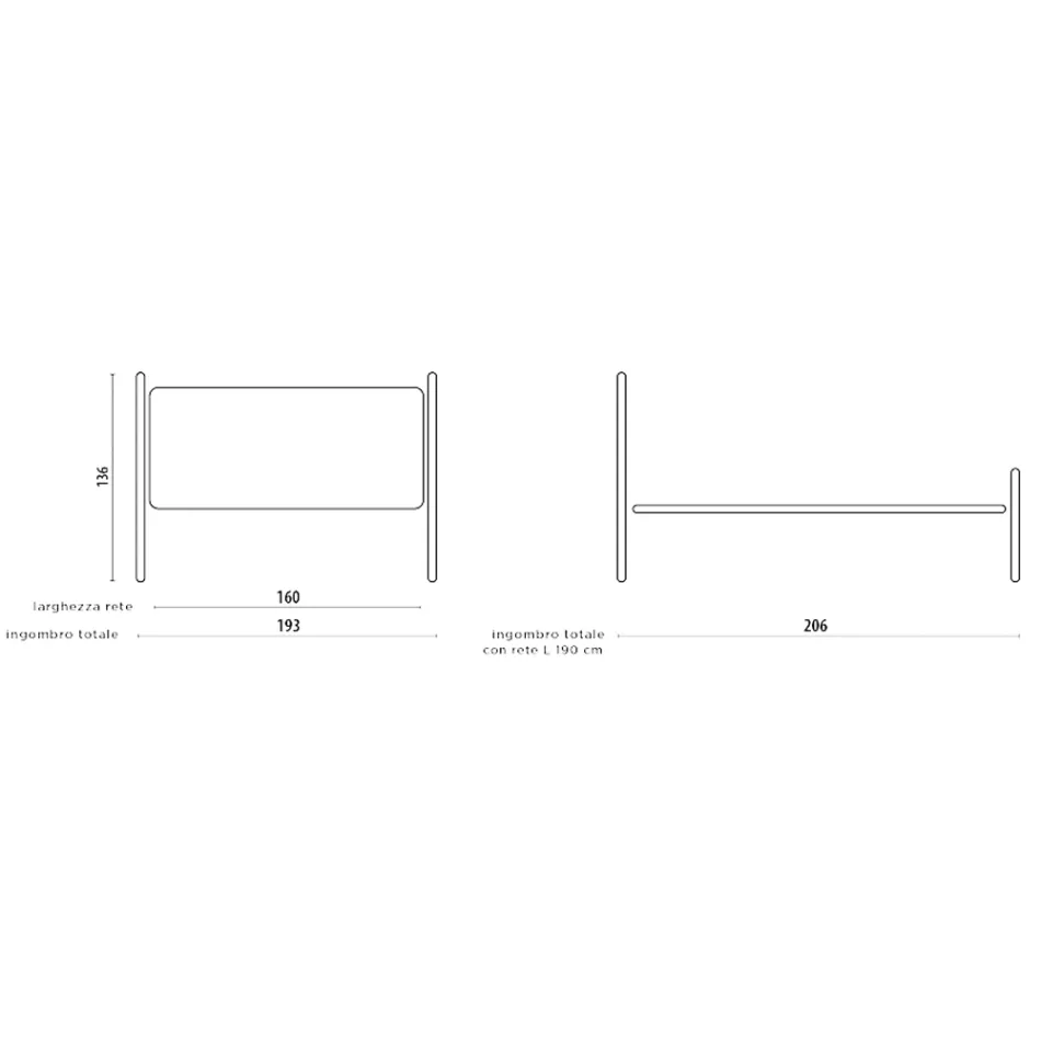 Podwójne łóżko z prawdziwej skóry w komplecie z materacem i 2 stolikami nocnymi - king-size Viadurini