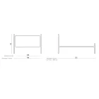 Podwójne łóżko z prawdziwej skóry z materacem i 2 stolikami nocnymi Made in Italy - Laser Viadurini