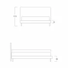 Nowoczesne podwójne łóżko z cienką podstawą Gaya New firmy Bolzan Viadurini