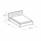 Nowoczesne podwójne łóżko ze schowkiem 160x190 / 200 cm Gin Viadurini