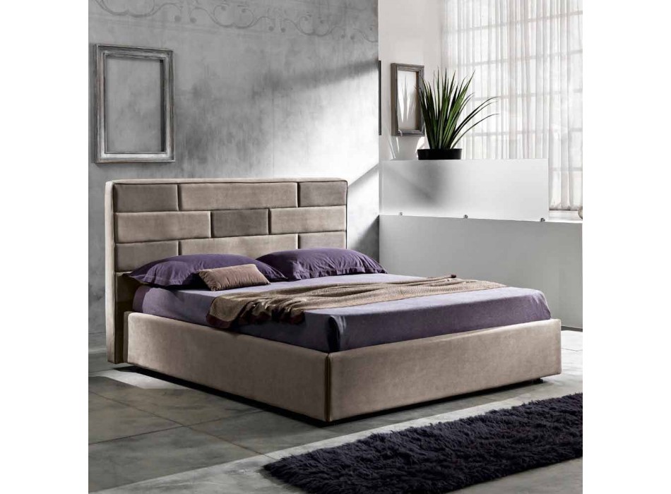 Nowoczesne podwójne łóżko ze schowkiem 160x190 / 200 cm Gin Viadurini
