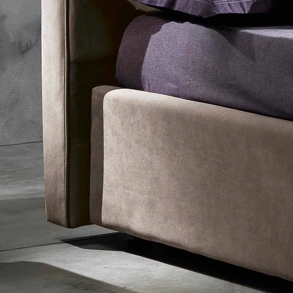 Nowoczesne podwójne łóżko ze schowkiem 160x190 / 200 cm Gin Viadurini