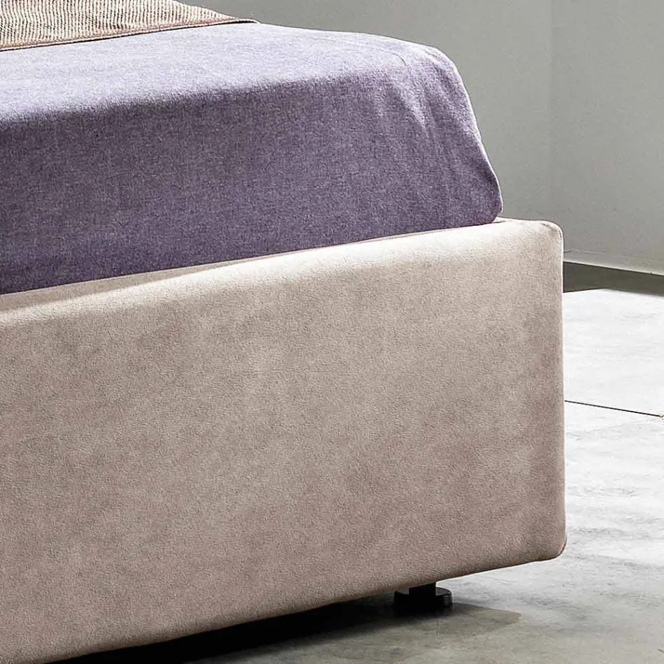 Nowoczesne podwójne łóżko ze schowkiem 160x190 / 200 cm Gin Viadurini