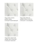 Nowoczesne łóżko podwójne z pudełkiem i pikowanym zagłówkiem - Londyn Viadurini