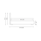 Nowoczesne Łóżko Podwójne z Ognioodpornym Skórzanym Pudełkiem - Ania Viadurini