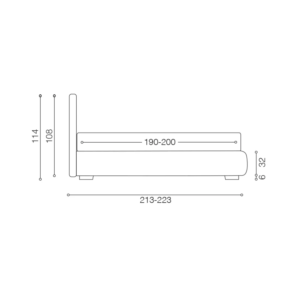 Nowoczesne Łóżko Podwójne z Ognioodpornym Skórzanym Pudełkiem - Ania Viadurini