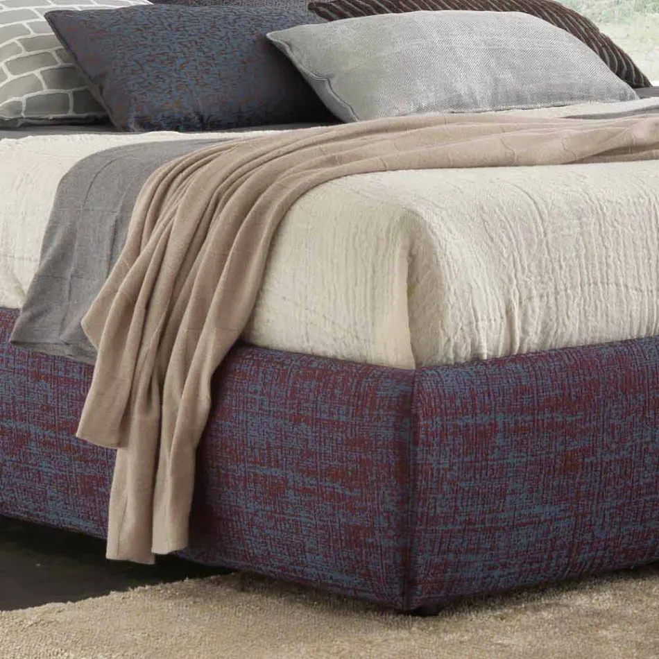 Nowoczesne podwójne łóżko z pojemnikiem Gaya New firmy Bolzan Viadurini