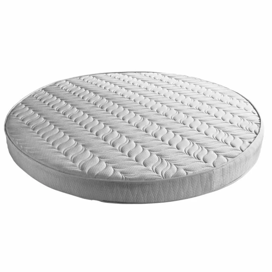 Luksusowe okrągłe nowoczesne podwójne łóżko ze sztucznej skóry Made in Italy - Dream Viadurini