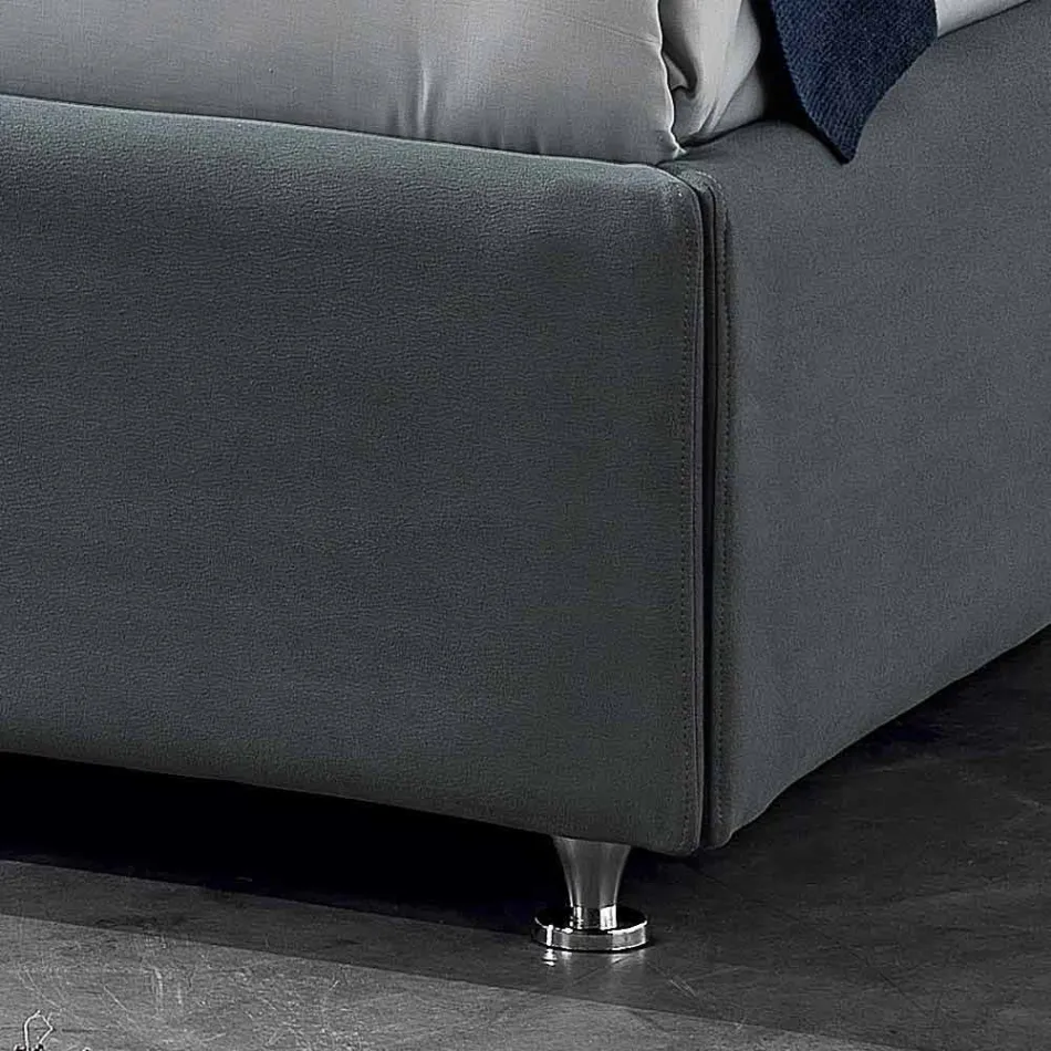 Nowoczesne podwójne łóżko wyściełane z podnośnikiem 160x190 / 200cm Mia Viadurini