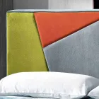 Nowoczesne podwójne łóżko wyściełane z podnośnikiem 160x190 / 200cm Mia Viadurini