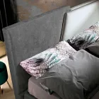 Nowoczesne podwójne łóżko tapicerowane o pikowanym lub gładkim wzorze - Aftamo Viadurini