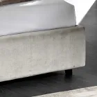 Nowoczesne podwójne łóżko tapicerowane o pikowanym lub gładkim wzorze - Aftamo Viadurini