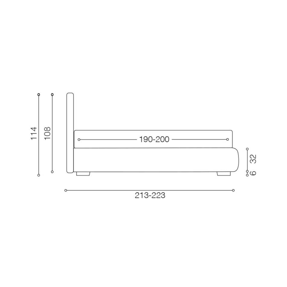Nowoczesne podwójne łóżko ze sztucznej skóry ze schowkiem - Ozzano Viadurini