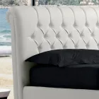 Nowoczesne podwójne łóżko ze sztucznej skóry ze schowkiem - Ozzano Viadurini