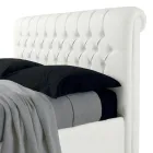 Nowoczesne podwójne łóżko ze sztucznej skóry ze schowkiem - Ozzano Viadurini