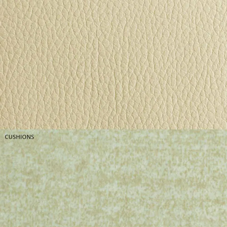 Nowoczesne podwójne łóżko ze sztucznej skóry i tkaniny Made in Italy - Zeldo Viadurini