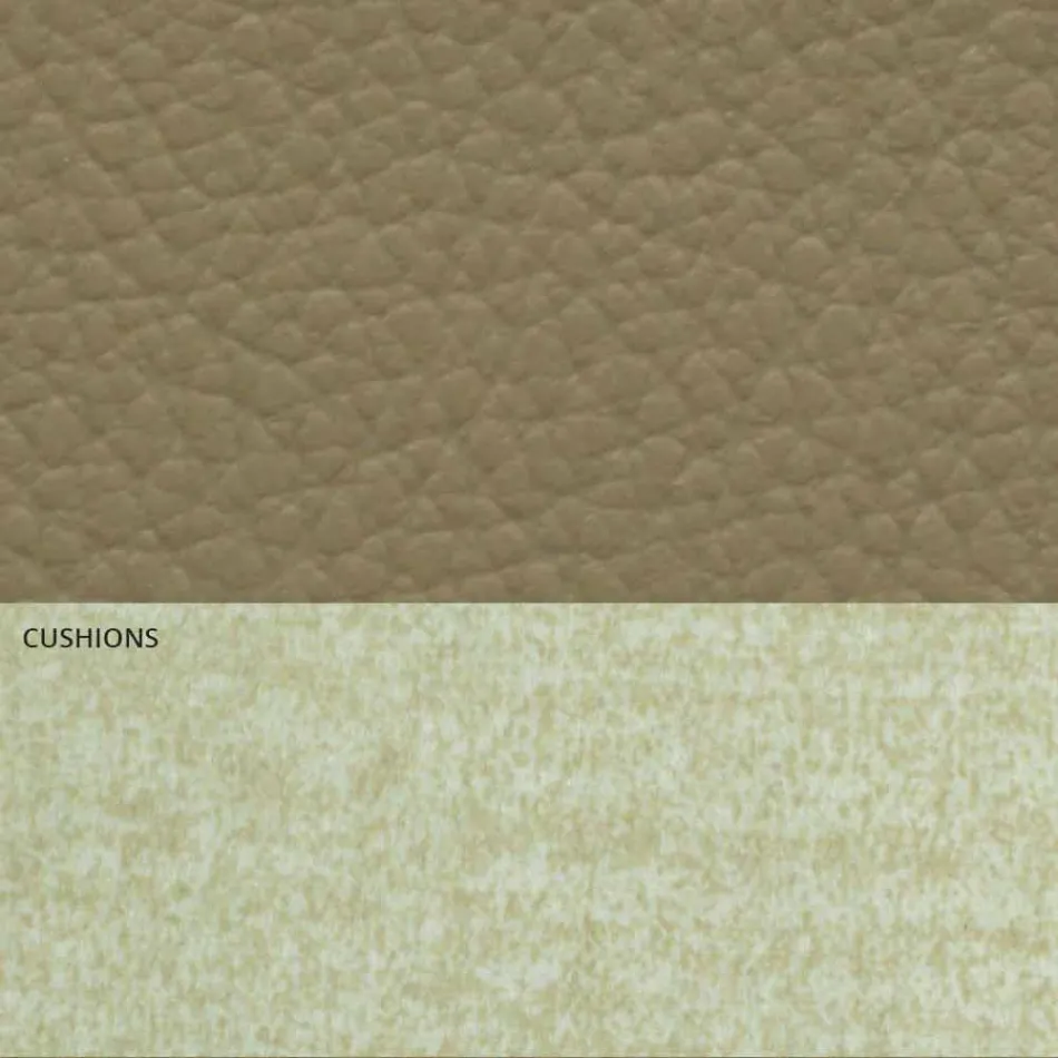 Nowoczesne podwójne łóżko ze sztucznej skóry i tkaniny Made in Italy - Zeldo Viadurini