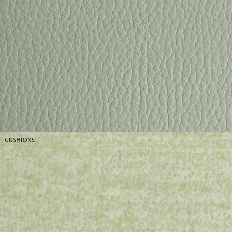 Nowoczesne podwójne łóżko ze sztucznej skóry i tkaniny Made in Italy - Zeldo Viadurini