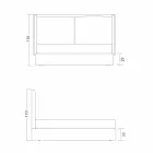 Nowoczesne podwójne łóżko, bez przechowywania, Kate by Bolzan Viadurini