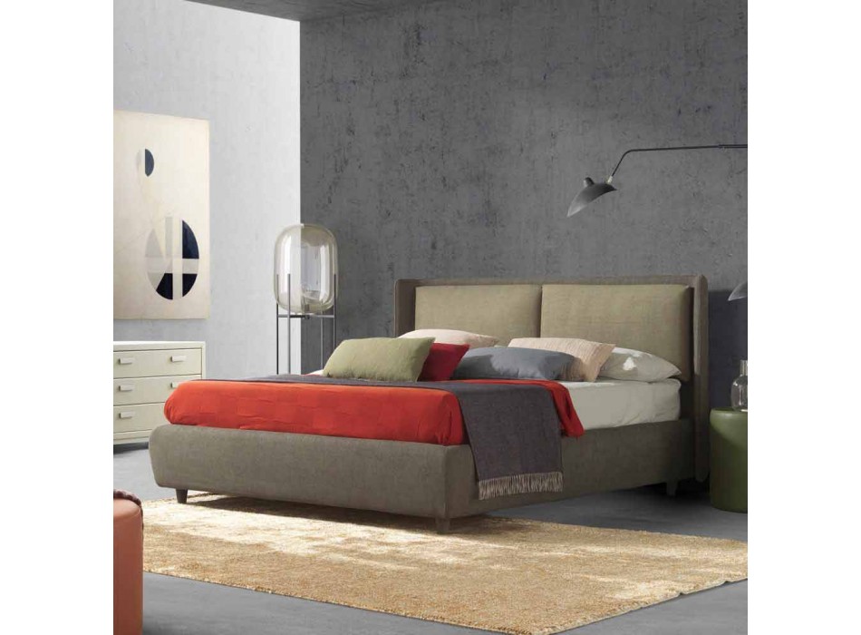 Nowoczesne podwójne łóżko, bez przechowywania, Kate by Bolzan Viadurini