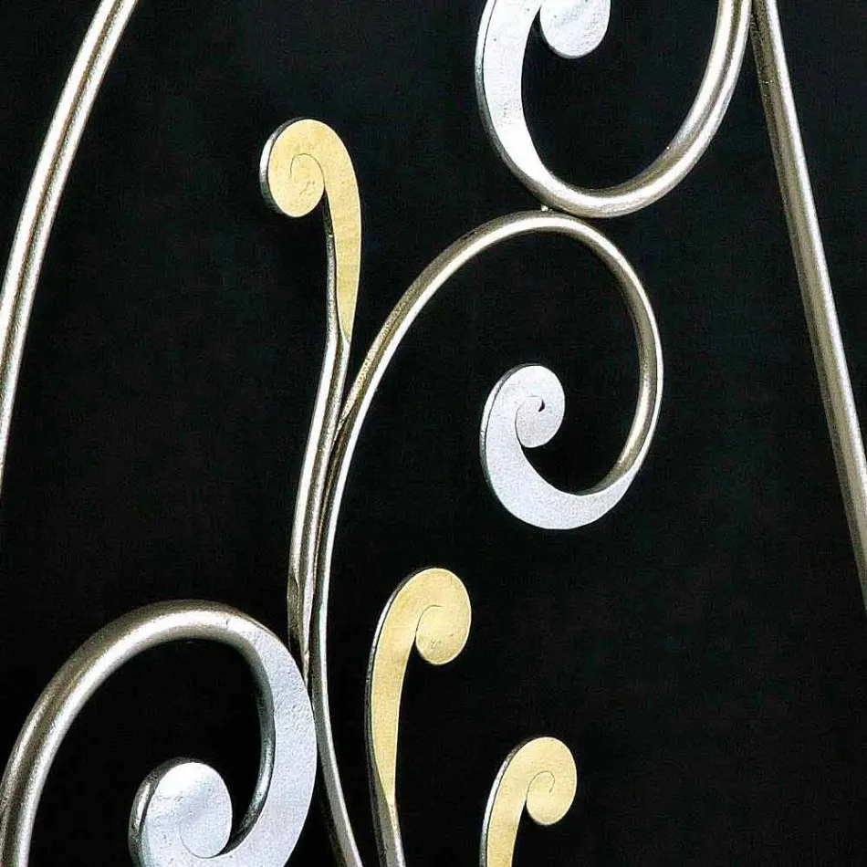 neoklasyczna podwójne łóżko w całości ręcznie kute żelazo Jessica Viadurini