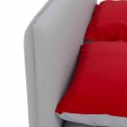 Podwójne łóżko pokryte sztuczną skórą ze stopami Made in Italy - Nurzio Viadurini