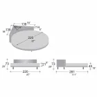 Nowoczesne okrągłe łóżko podwójne z kątowym zagłówkiem Made in Italy - Tima Viadurini