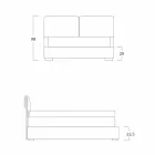 Podwójne łóżko bez pudełka, nowoczesny design, Iorca by Bolzan Viadurini