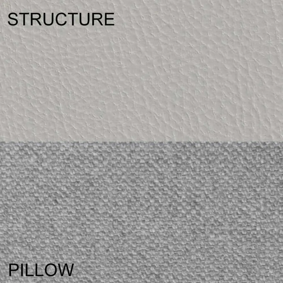 Okrągłe podwójne łóżko pokryte skórą ekologiczną Made in Italy - Vesio Viadurini