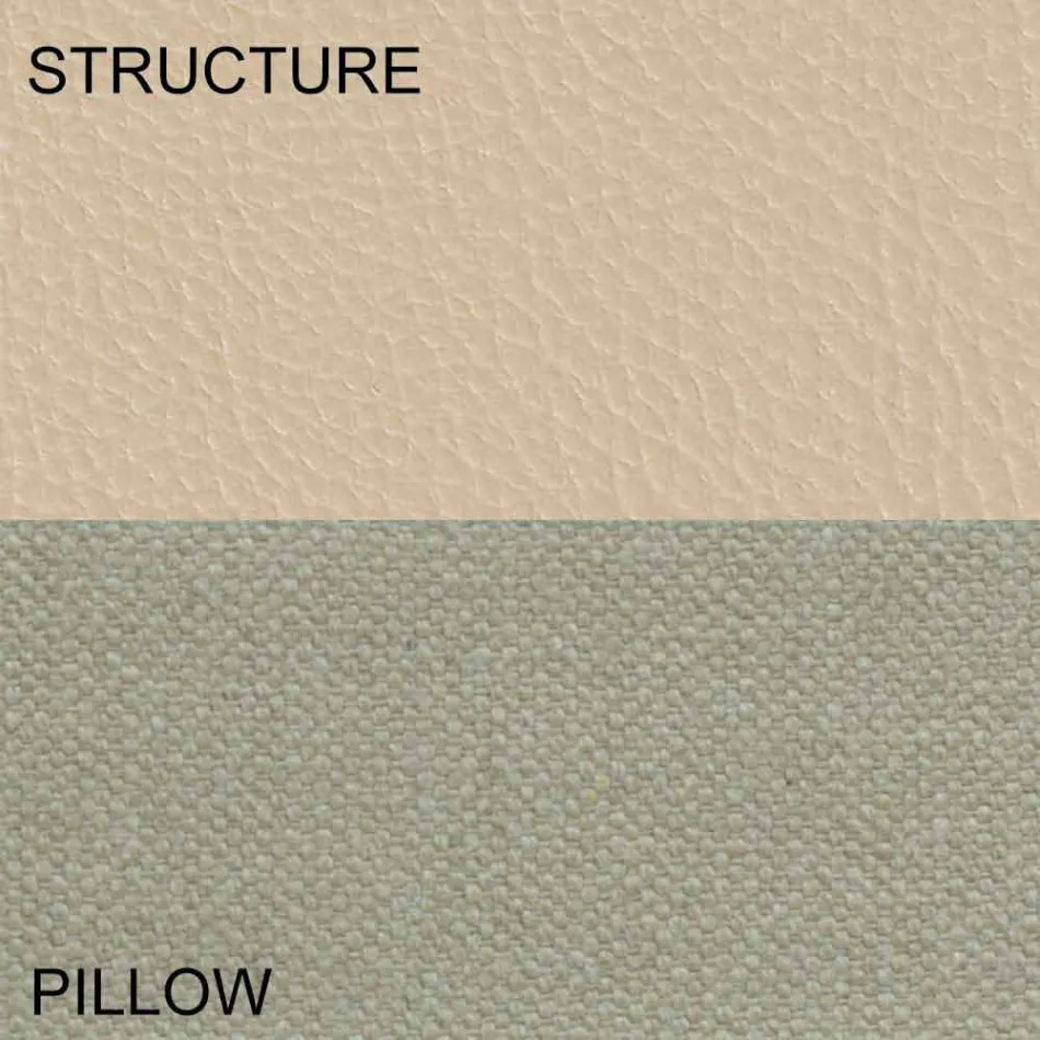 Okrągłe podwójne łóżko pokryte skórą ekologiczną Made in Italy - Vesio Viadurini