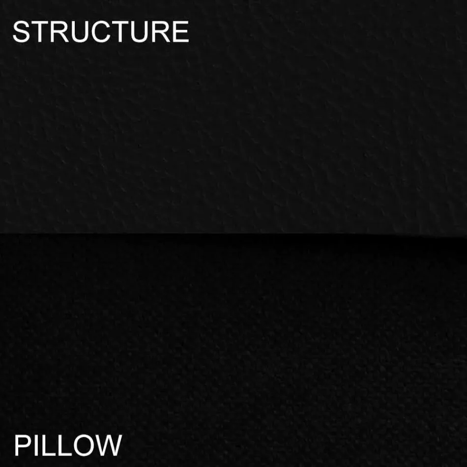 Okrągłe podwójne łóżko pokryte skórą ekologiczną Made in Italy - Vesio Viadurini