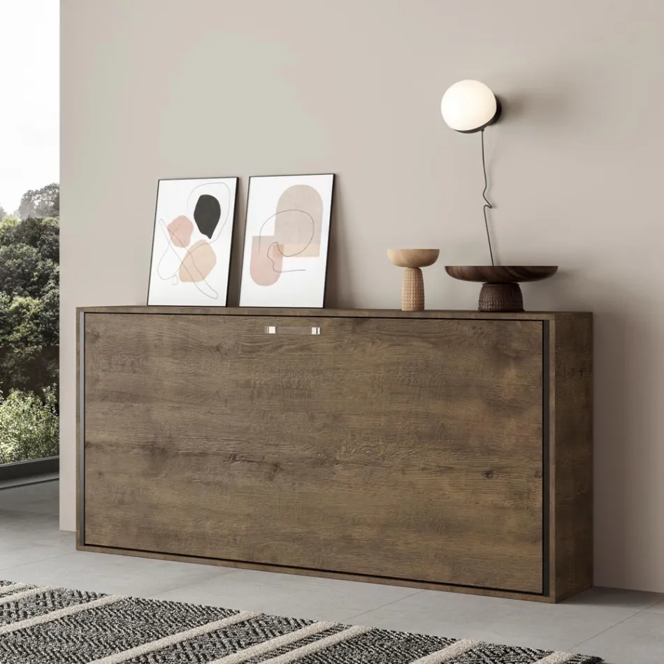 Poziome składane łóżko pojedyncze Made in Italy - Collaborative Viadurini