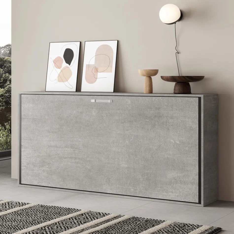 Poziome składane łóżko pojedyncze Made in Italy - Collaborative Viadurini